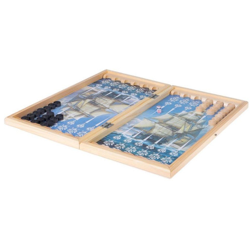 Игра настольная НАРДЫ ПАРУСНИК 40х40см. (3627316)