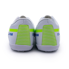 Бутсы ф/б VIRTEY TURF 23876, иск.кожа, цв.белый/желтый/синий, р.34