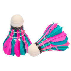 Воланы перьевые SPRINTER 555, цветные (в тубе, 12шт) (01005)