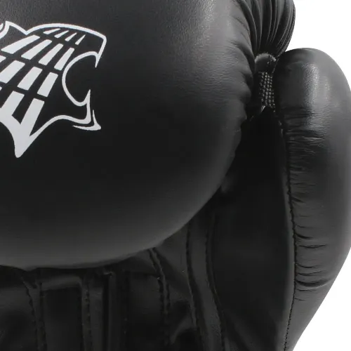 Перчатки боксерские KOUGAR KO400 кож. зам, черные, р-р, 6OZ