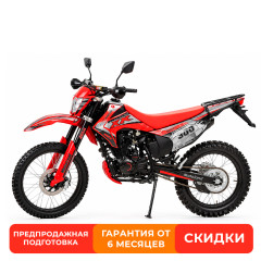 Мотоцикл Кросс Motoland XR300 LITE красный (175FMM) с ПТС