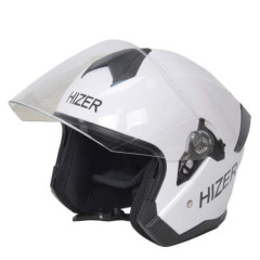 Шлем мото открытый HIZER J232 #1 (M) white (2 визора) 23575