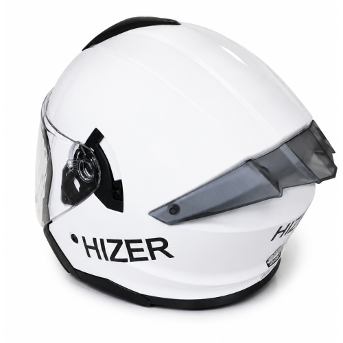 Шлем мото открытый HIZER J232 #1 (M) white (2 визора) 23575