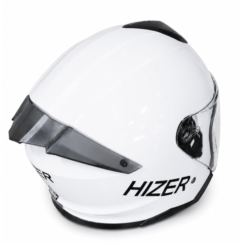 Шлем мото открытый HIZER J232 #1 (M) white (2 визора) 23575