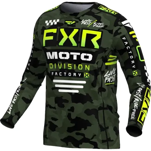 Джерси/футболка для мотокросса FXR #2 (L) black/yellow 23614