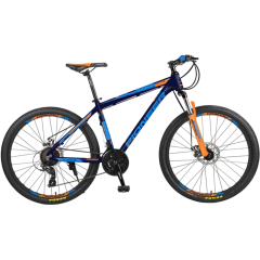 Велосипед PIONEER 27,5" ACTIVE, ал. рама 18", 21-ск, т.син/оранж/син