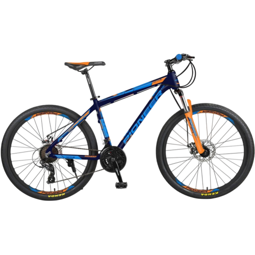 Велосипед PIONEER 27,5" ACTIVE, ал. рама 18", 21-ск, т.син/оранж/син