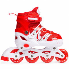 Коньки роликовые (набор) Saimaa Sparky DJS-603 р.39-42. Цвет: красный