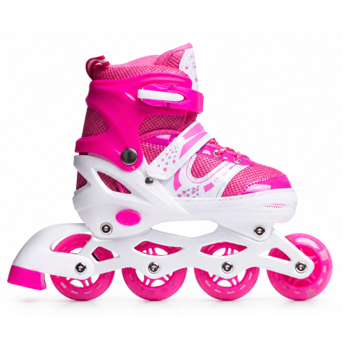 Коньки роликовые (набор) Saimaa Sparky DJS-603 р.31-34. Цвет: розовый
