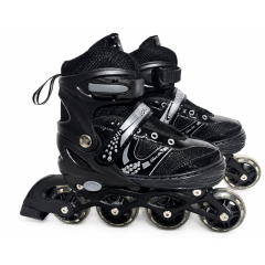 Коньки роликовые (набор) Saimaa Sparky DJS-603 р.35-38. Цвет: черный