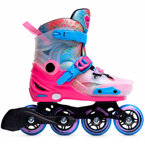 Коньки роликовые Saimaa Happy racer  р.30-33 св-розовый