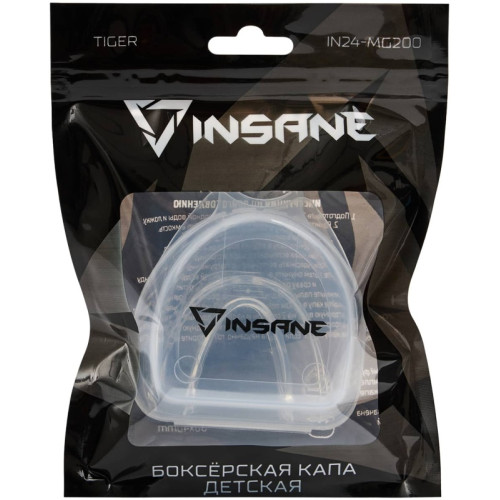 Капа одночелюстная детская INSANE TIGER IN24-MG200, прозрачный, с футляром