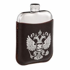 Фляга "Герб России" 0,18л, нержавеющая сталь (10110646)