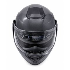 Шлем мото модуляр ORZ NB800 (M) серый (2 визора) 