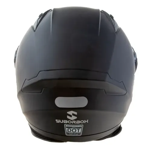 Шлем мото интеграл SUBORBOX 557-1 (XL) черный (2 визора)