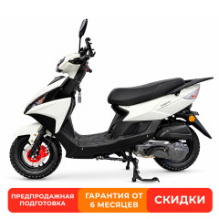 Скутер VENTO CORSA RS матовый белый/матовый черный (в компл. сигнализация)
