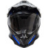 Шлем мото мотард HIZER B6197-1 (S) black/blue (13267)