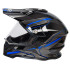 Шлем мото мотард HIZER B6197-1 (S) black/blue (13267)