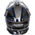 Шлем мото мотард HIZER B6197-1 (S) black/blue (13267)