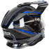 Шлем мото мотард HIZER B6197-1 (S) black/blue (13267)