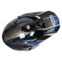 Шлем мото мотард HIZER B6197-1 (S) black/blue (13267)