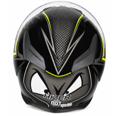 Шлем мото интеграл HIZER J5311 (M) black/lemon (13511)