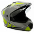 Шлем мото мотард HIZER J6802 (M) gray/lemon (2 визора) (13538)