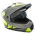 Шлем мото мотард HIZER J6802 (L) gray/lemon (2 визора) (13539)