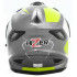 Шлем мото мотард HIZER J6802 (L) gray/lemon (2 визора) (13539)