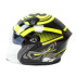 Шлем мото открытый HIZER J228 (M) black/neon yellow (14694)
