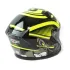 Шлем мото открытый HIZER J228 (M) black/neon yellow (14694)