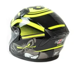 Шлем мото открытый HIZER J228 (M) black/neon yellow (14694)