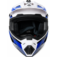 Шлем мото кроссовый HIZER J6801 #6 (XL) white/blue (17228)