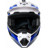 Шлем мото кроссовый HIZER J6801 #6 (XL) white/blue (17228)