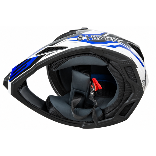 Шлем мото кроссовый HIZER J6801 #6 (XL) white/blue (17228)