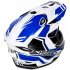Шлем мото кроссовый HIZER J6801 #6 (XL) white/blue (17228)