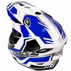 Шлем мото кроссовый HIZER J6801 #6 (XL) white/blue (17228)
