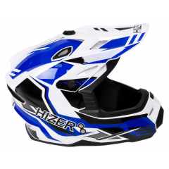 Шлем мото кроссовый HIZER J6801 #6 (XL) white/blue (17228)