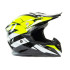 Шлем мото кроссовый HIZER 915 (S) neon/yellow/white (17742)