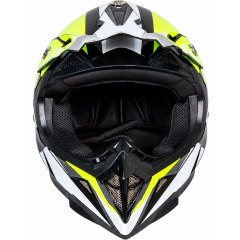 Шлем мото кроссовый HIZER 915 (S) neon/yellow/white (17742)