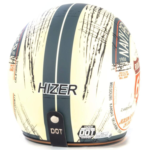 Шлем мото открытый HIZER J510 #1 (XXL) (2 визора) (21726)