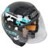 Шлем мото открытый HIZER J511 #2 blue/black (L) детский 22869