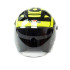 Шлем мото открытый HIZER J228 (S) black/neon yellow (2 визора) (14693)