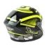 Шлем мото открытый HIZER J228 (S) black/neon yellow (2 визора) (14693)
