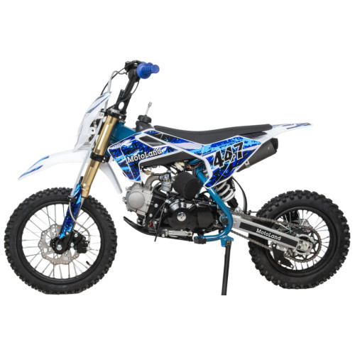 Питбайк Motoland TCX 125Е 14"/12" + фара, синий