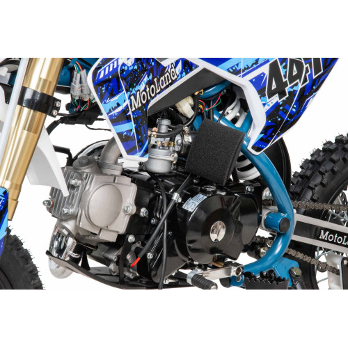 Питбайк Motoland TCX 125Е 14"/12" + фара, синий