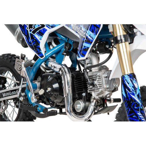 Питбайк Motoland TCX 125Е 14"/12" + фара, синий