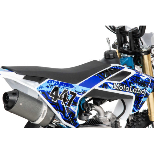 Питбайк Motoland TCX 125Е 14"/12" + фара, синий