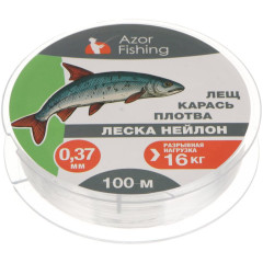 Леска AZOR FISHING нейлон 100м, 0,37мм, 16кг (лещ, карась, плотва) (144-011)