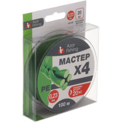 Леска AZOR FISHING РЕ Мастер плетеная 100м, 0,23мм, 20кг (144-025)